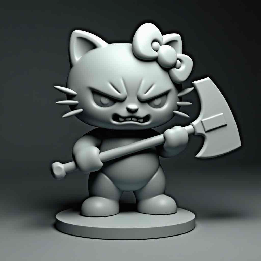 Hello Kitty Warrior Figure free 3D printable STL