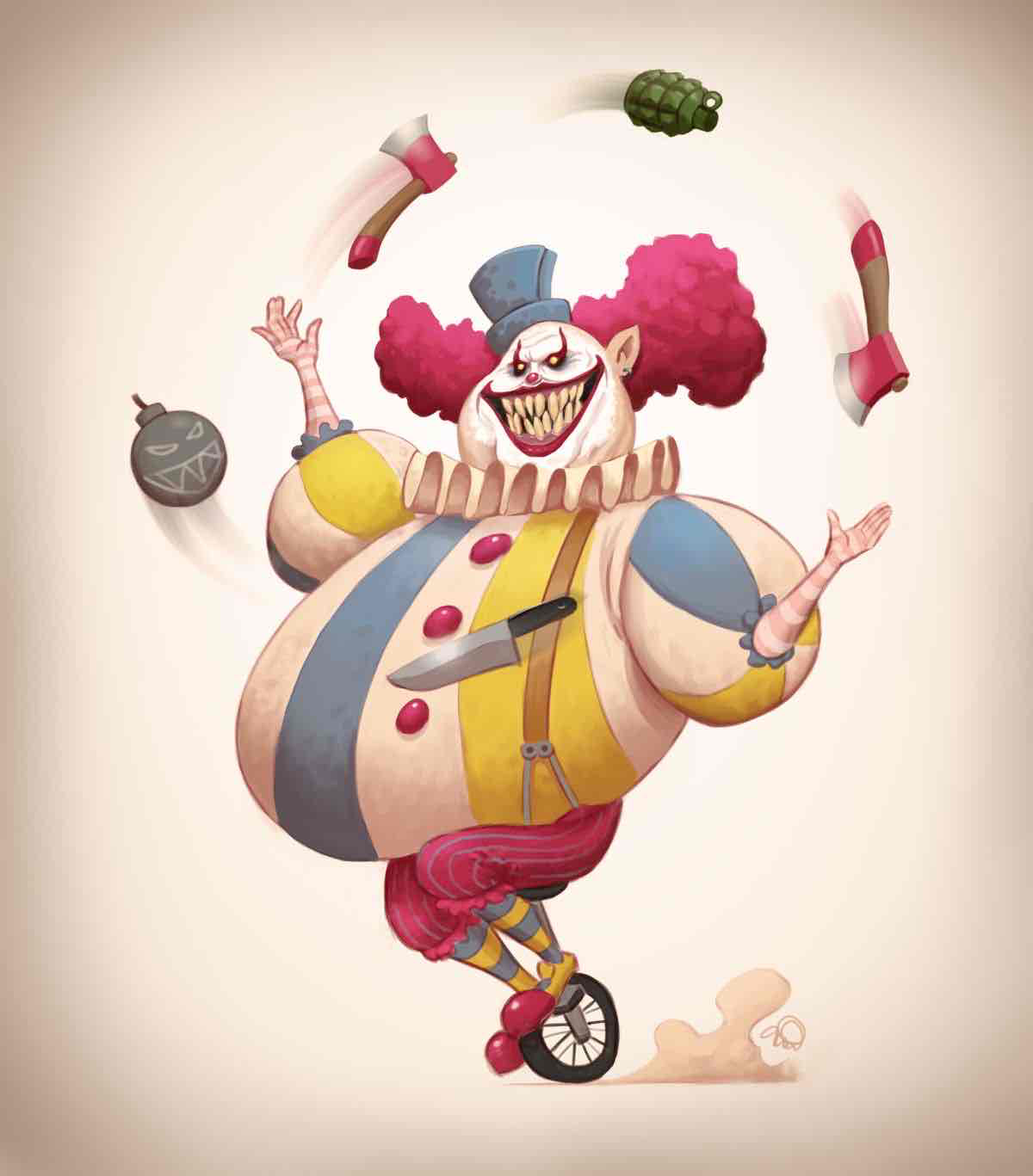 Evil Circus Clown free 3D printable STL