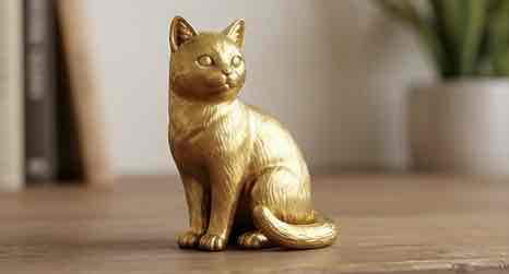 Golden Cat Figurine free 3D printable STL
