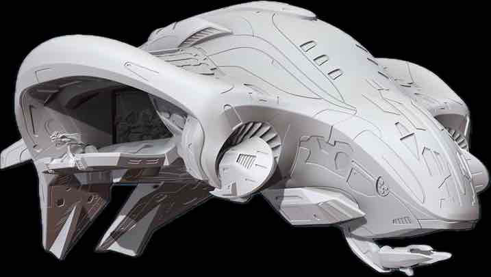 Galactic Starship Model free 3D printable STL