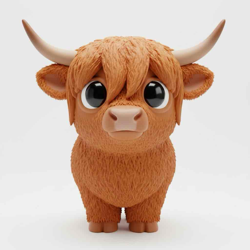 Highland Cow Figurine free 3D printable STL