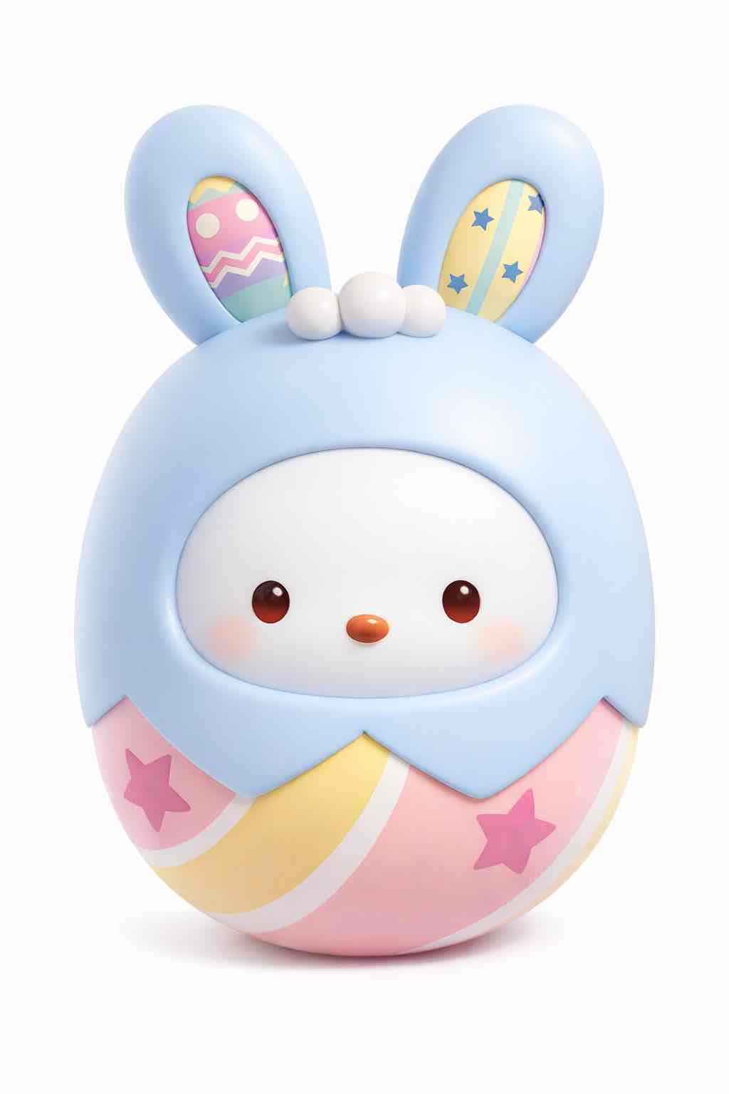 Cute Bunny Egg Figure free 3D printable STL