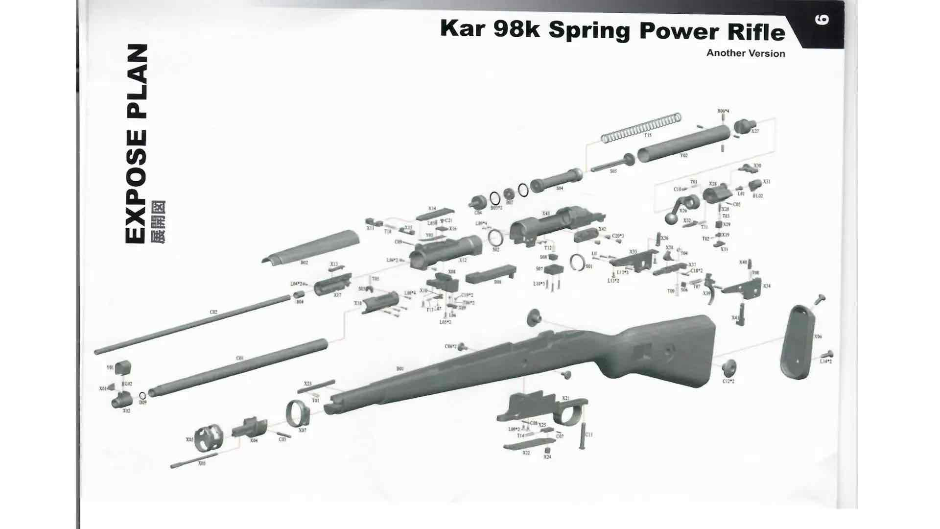 Kar 98k Spring Power Rifle free 3D printable STL
