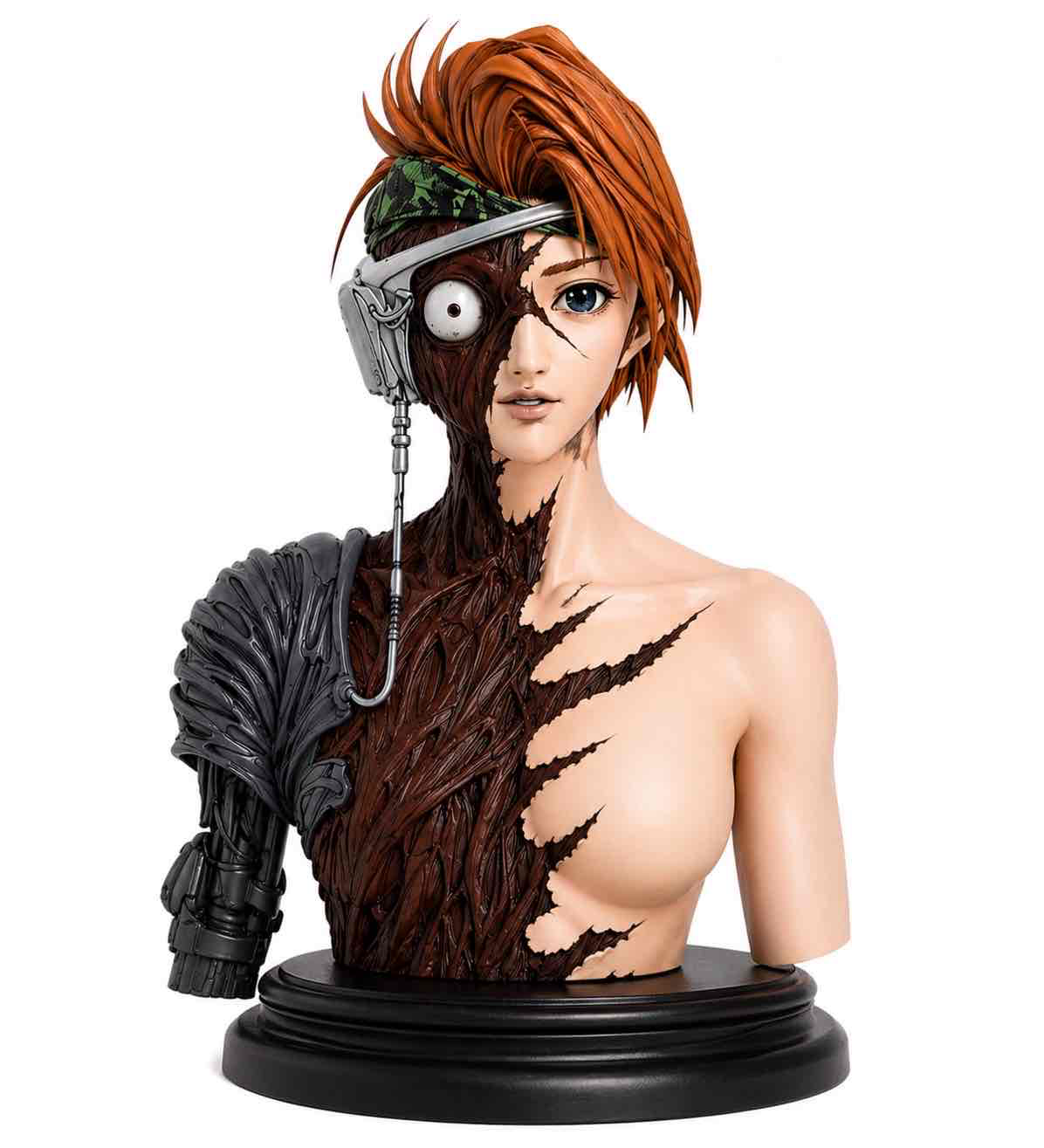 Half-Cybernetic Bust free 3D printable STL