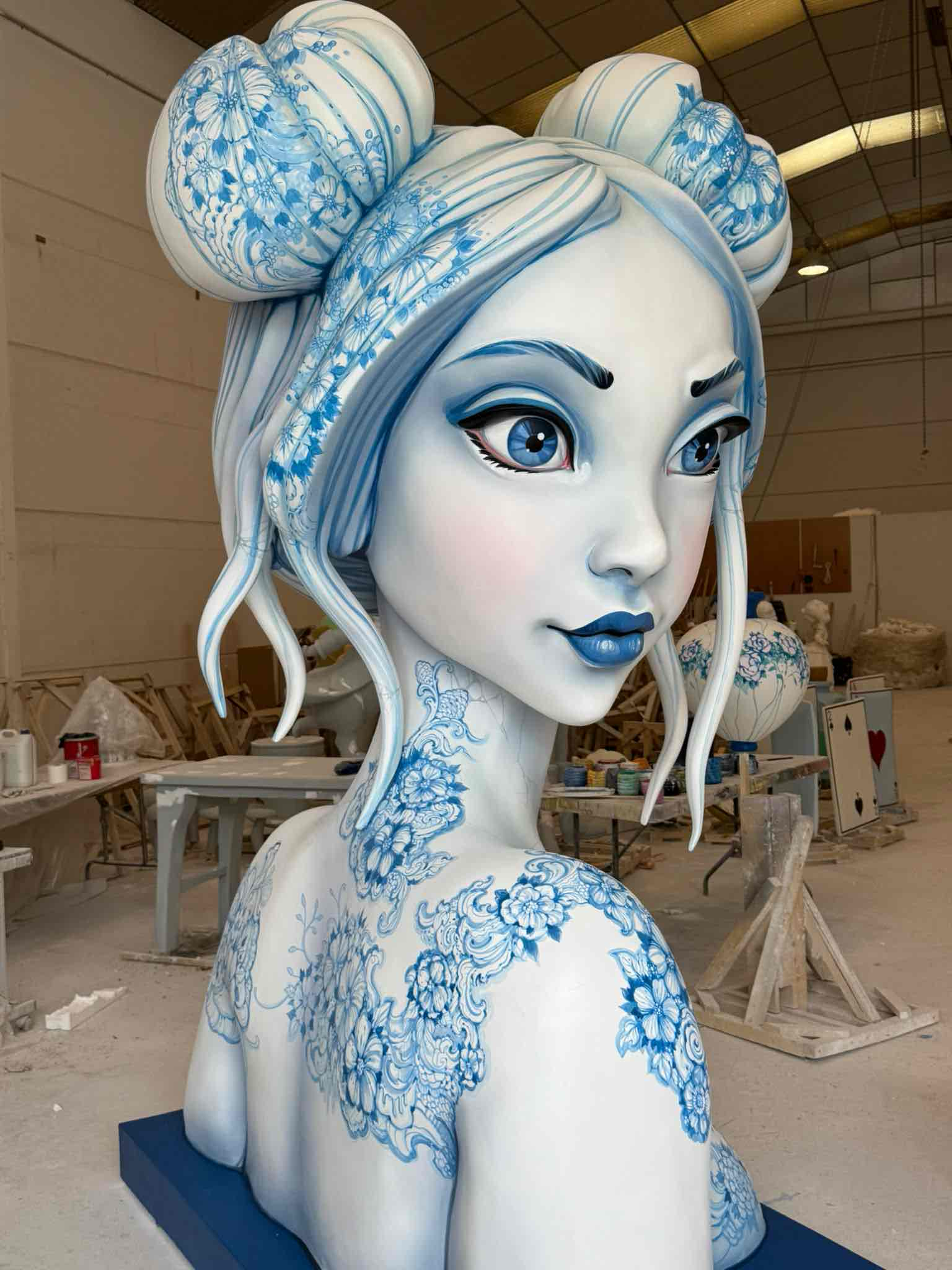 Blue Floral Doll Figure free 3D printable STL
