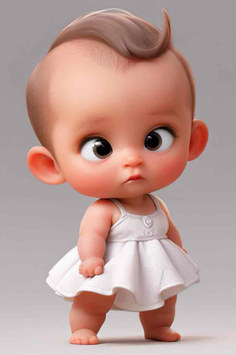 Cute Baby Doll Figure free 3D printable STL