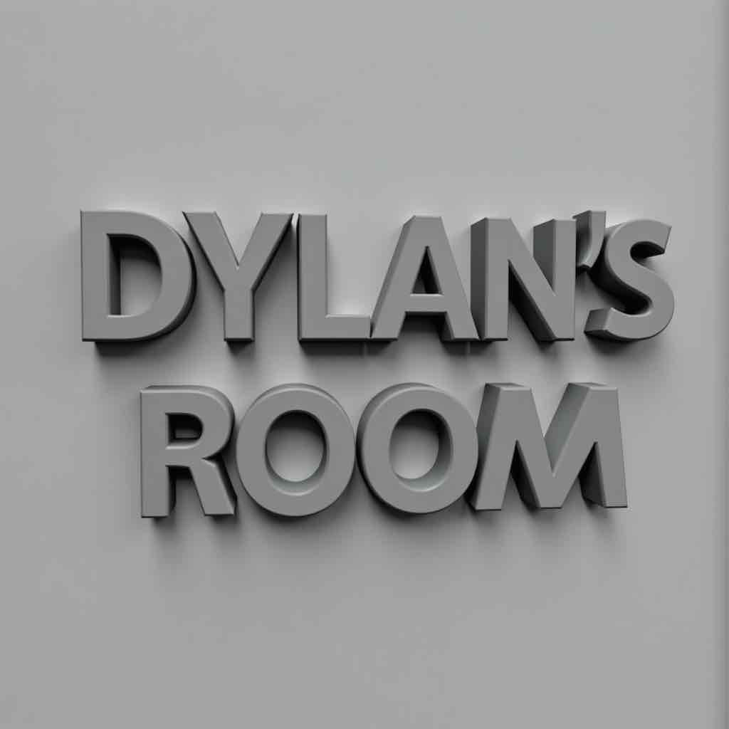 Dylan's Room Sign free 3D printable STL