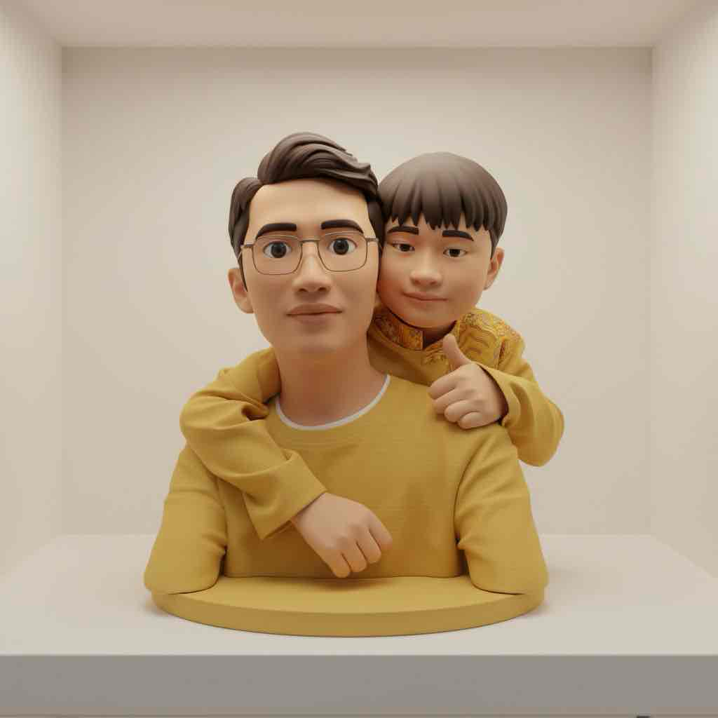 Father and Son Figurine free 3D printable STL