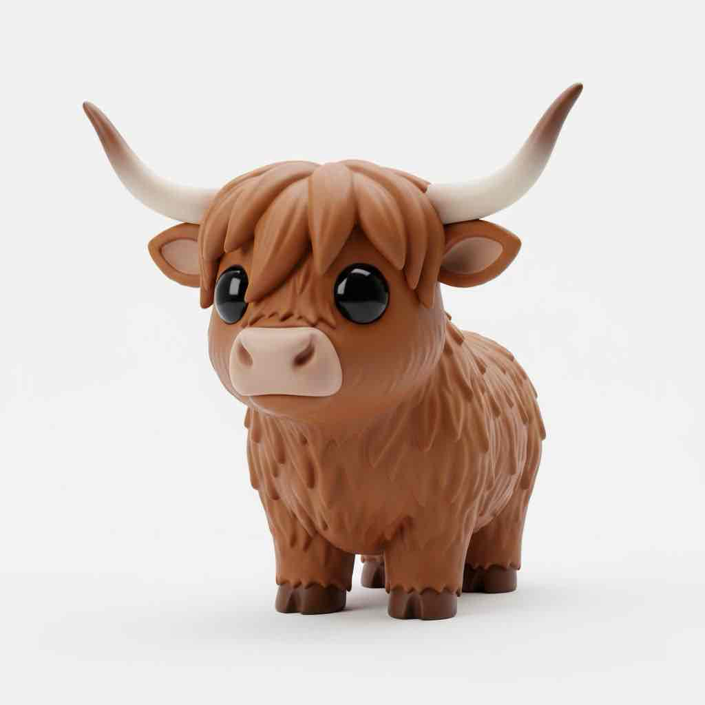 Highland Cow Figure free 3D printable STL