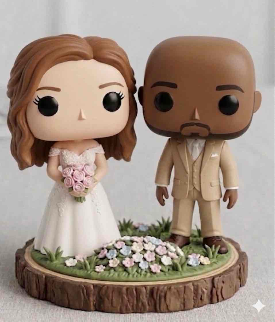 Wedding Cake Topper Figures free 3D printable STL