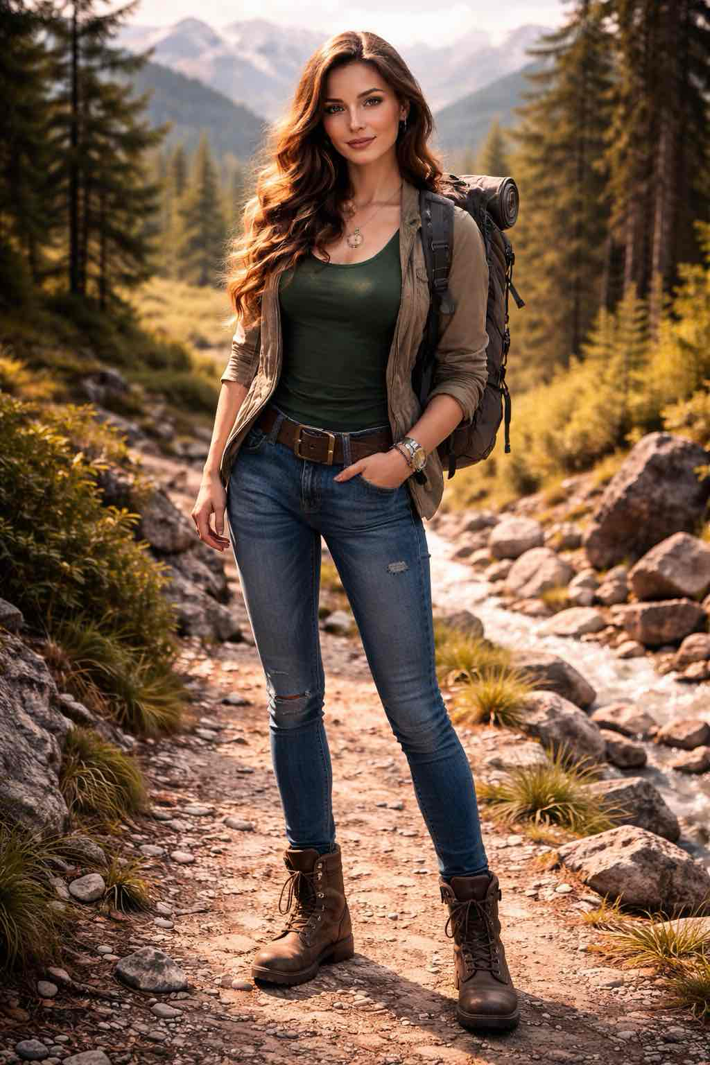 Female Hiker Portrait free 3D printable STL