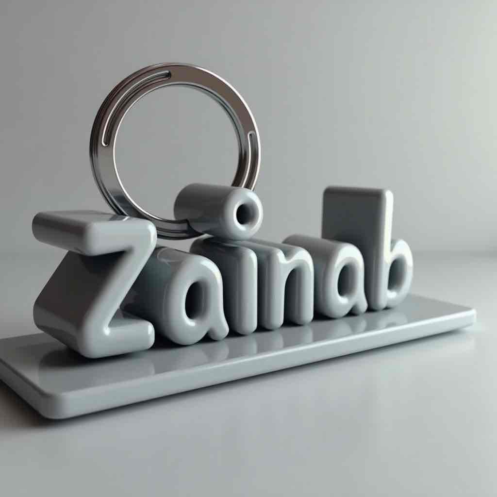 Zainab Name Plaque free 3D printable STL