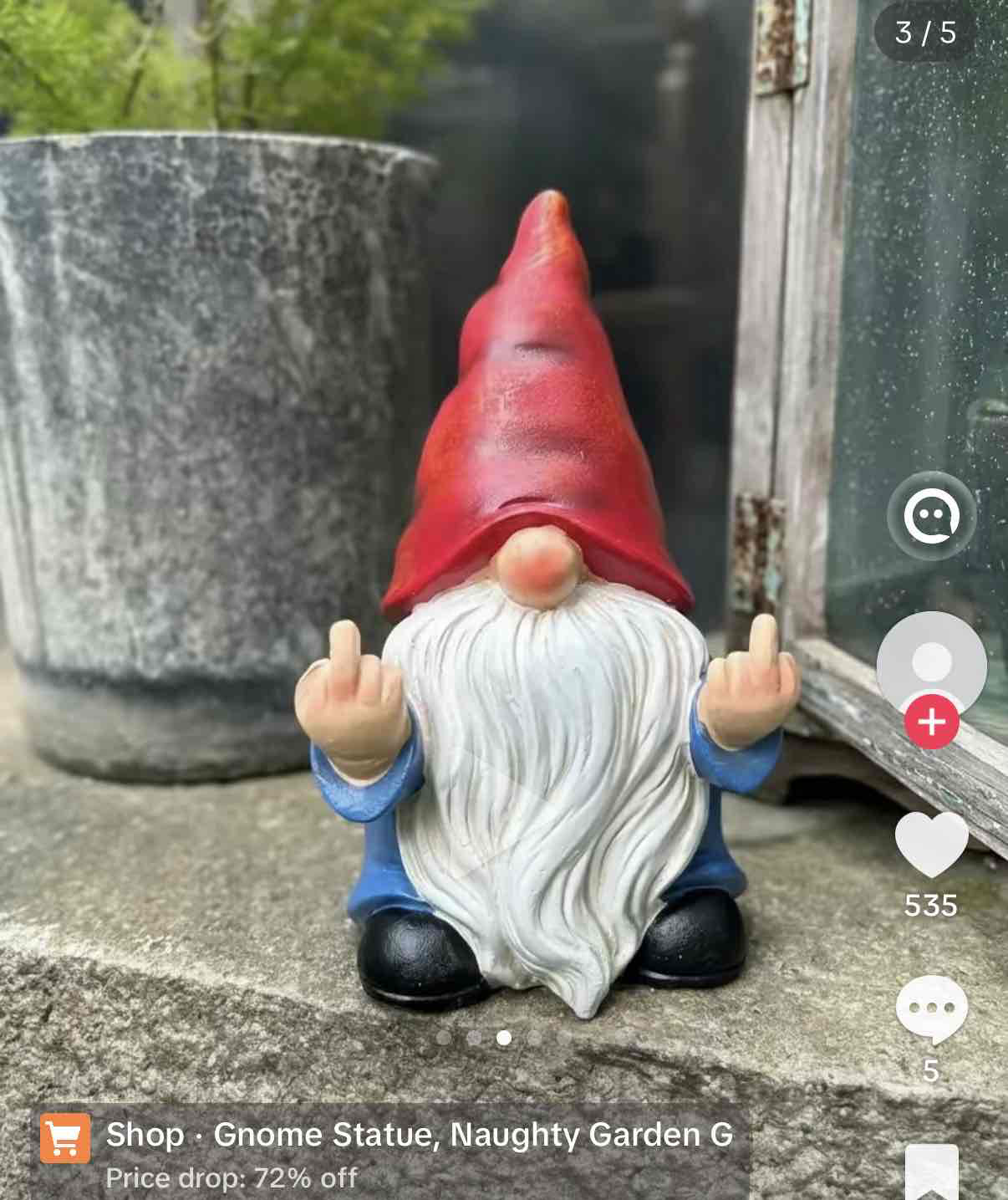 Naughty Garden Gnome free 3D printable STL