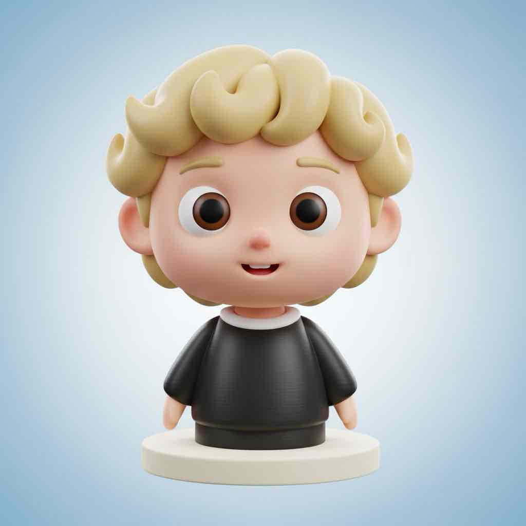 Cute Cartoon Boy Figure free 3D printable STL