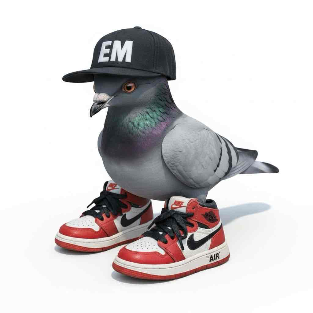 Pigeon Wearing Sneakers free 3D printable STL