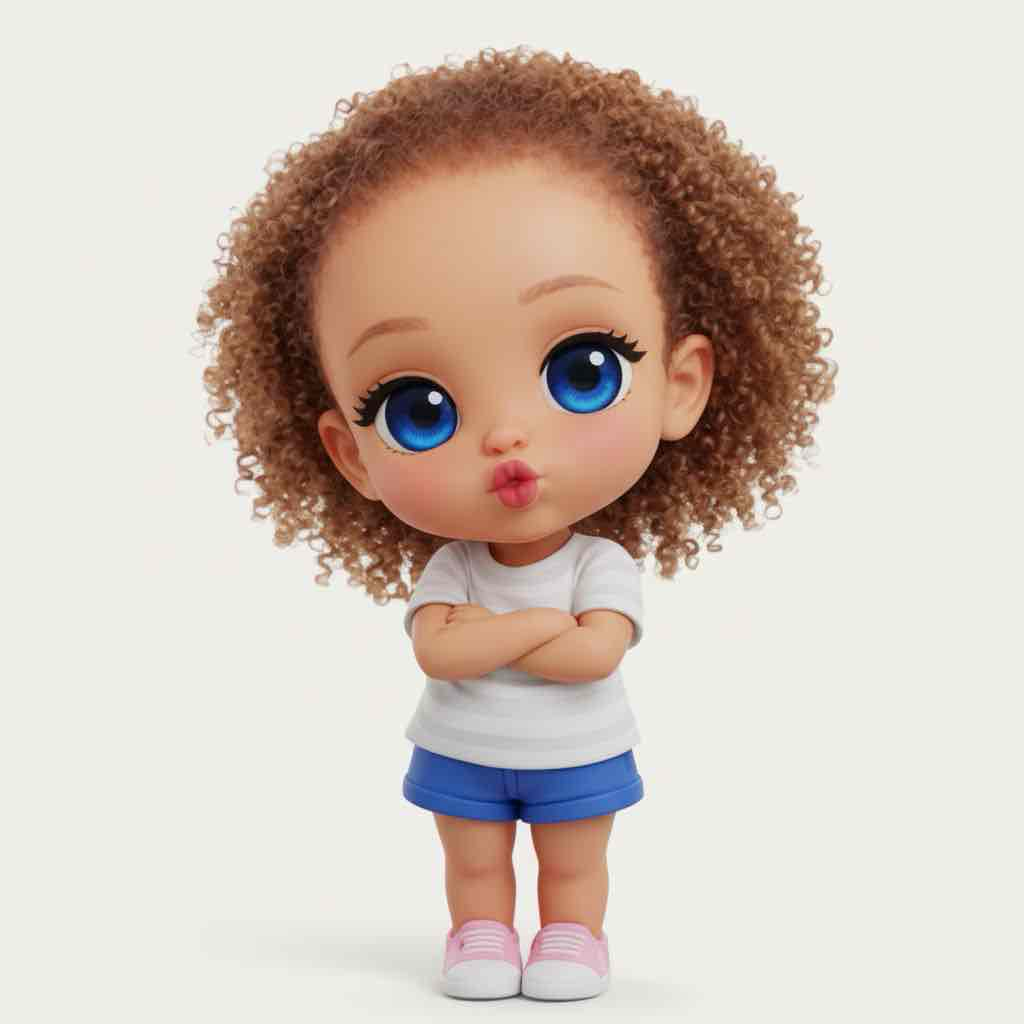 Curly Haired Doll free 3D printable STL