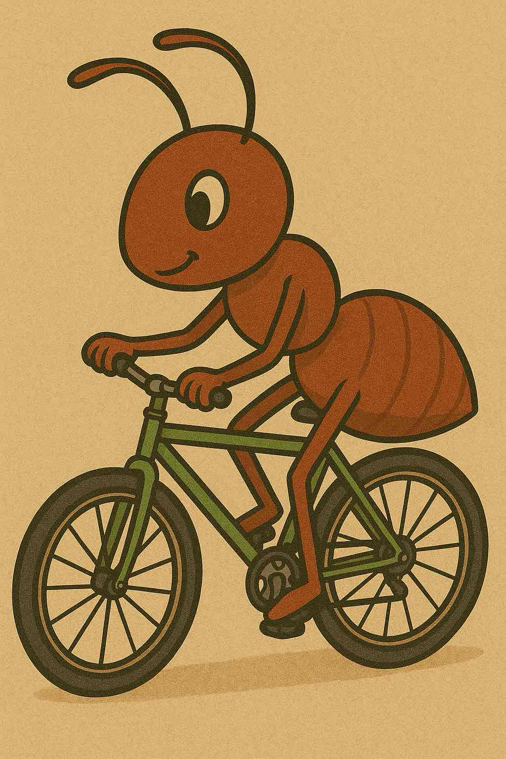 Ant Riding Bicycle free 3D printable STL