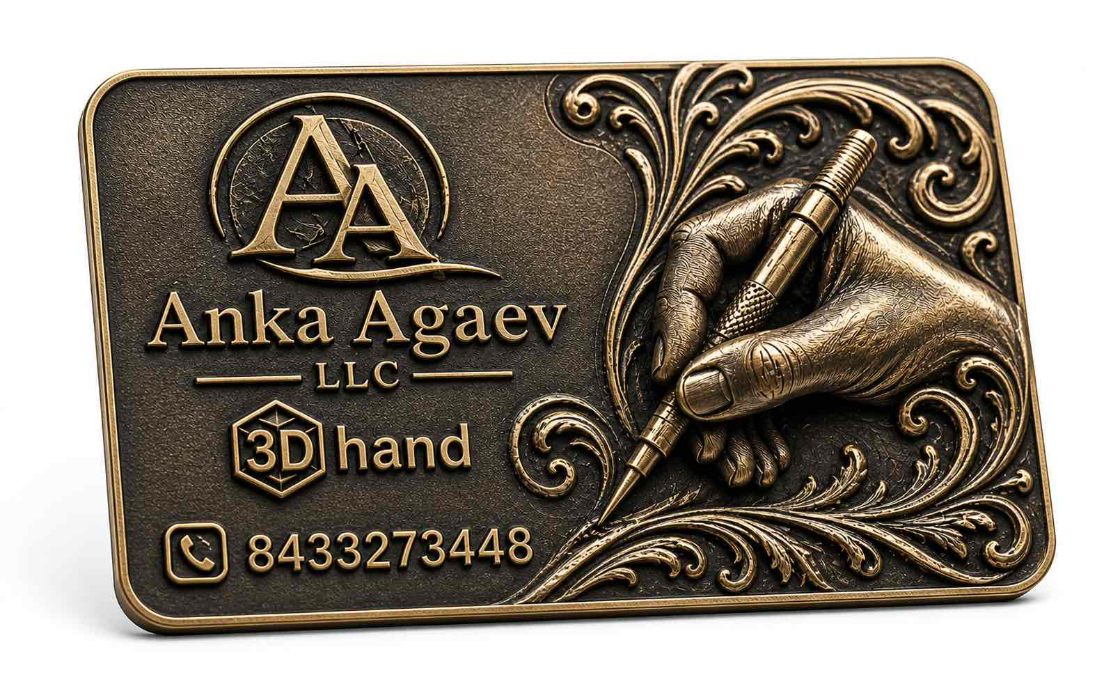3D Hand Business Card free 3D printable STL