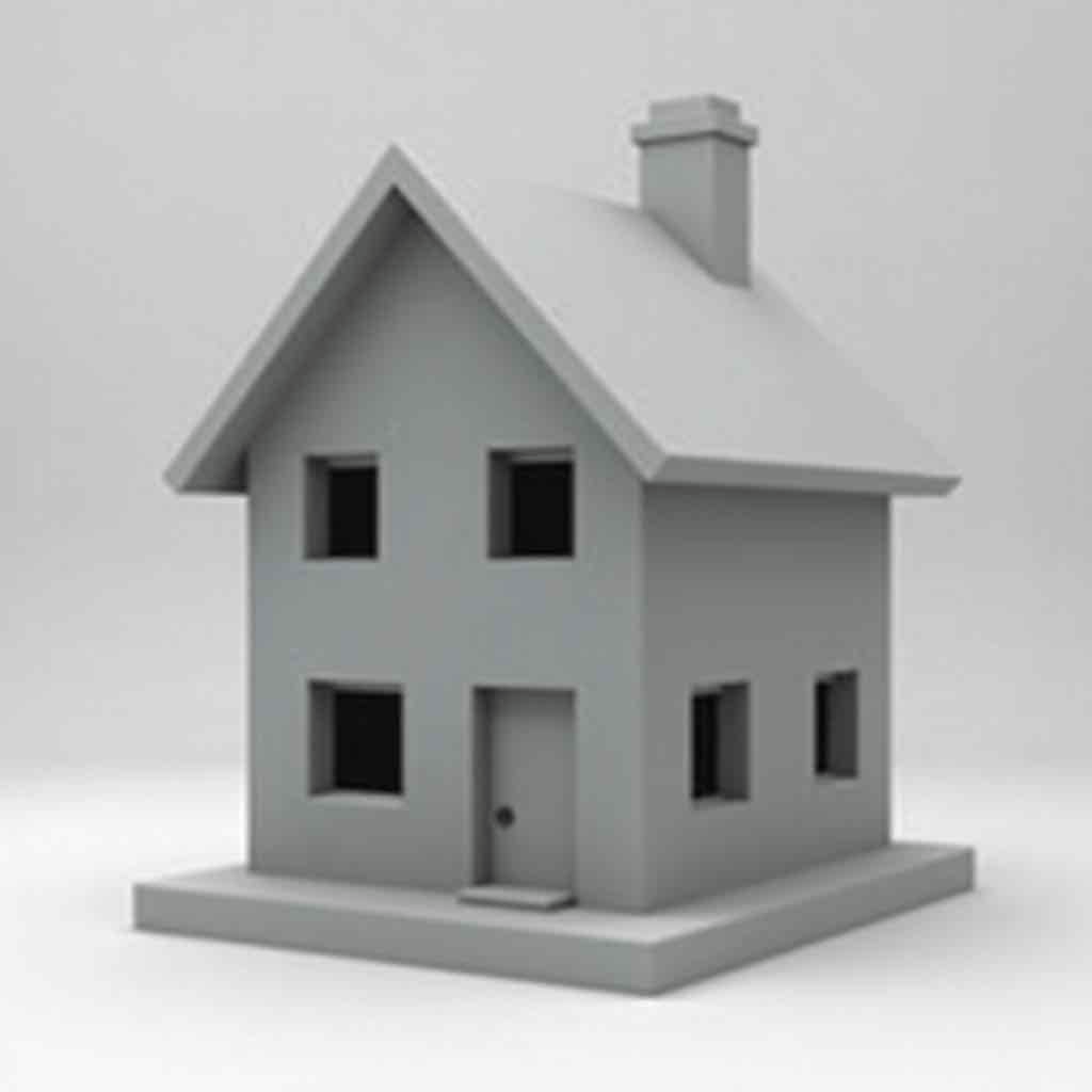 Simple House Model free 3D printable STL