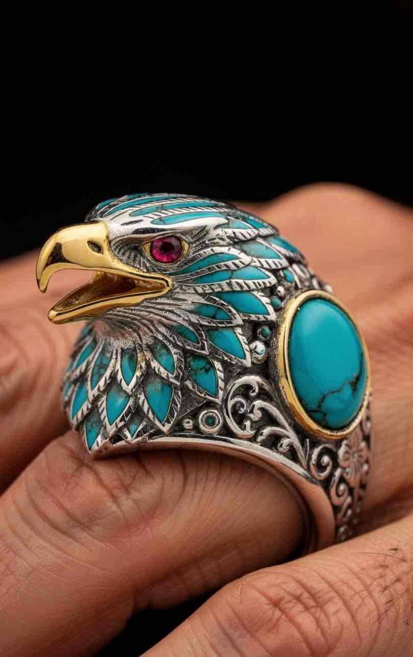 Eagle Head Ring free 3D printable STL
