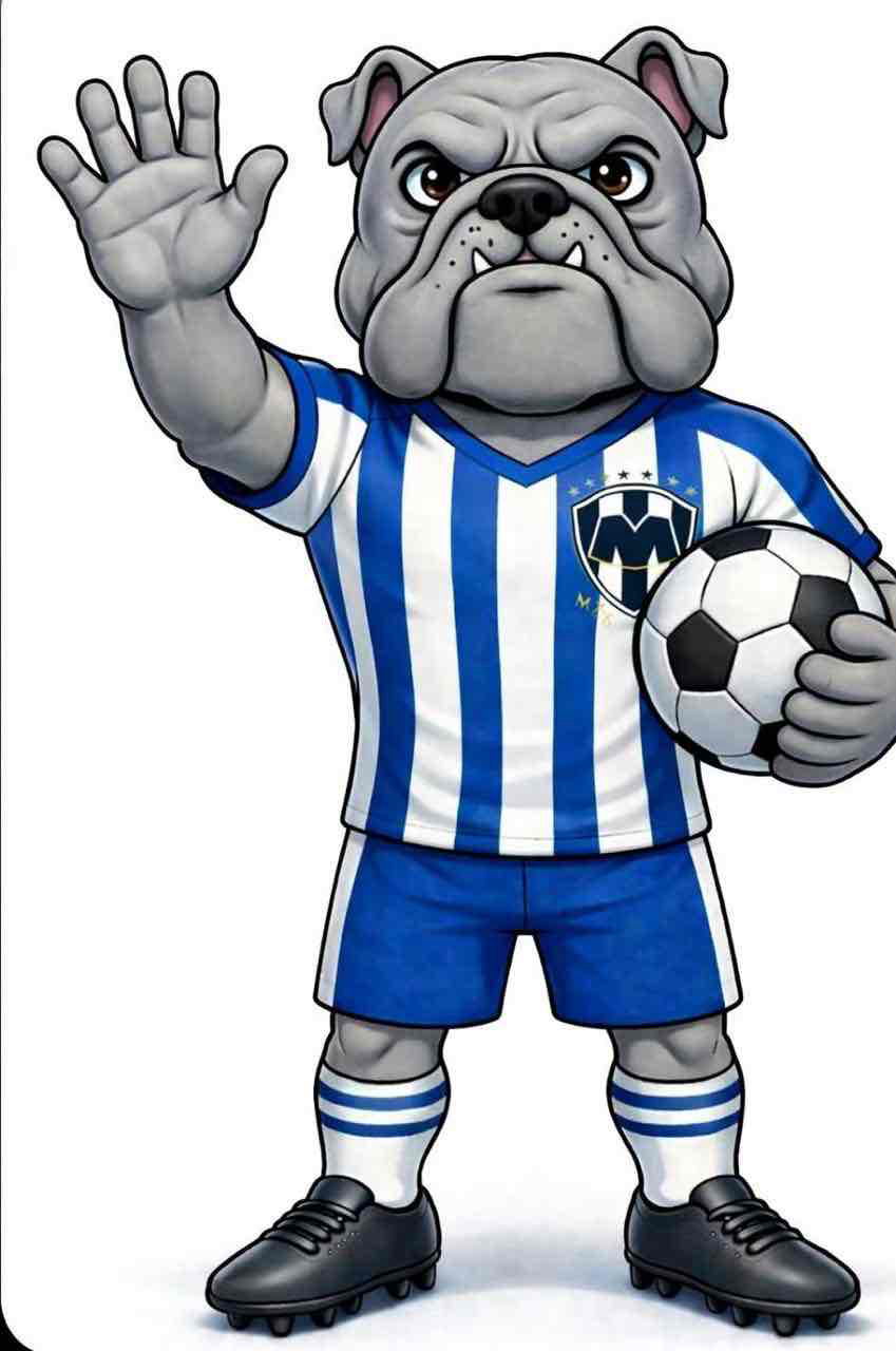 Mascot Bulldog Soccer Player free 3D printable STL