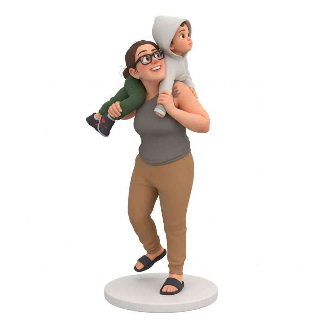Mother with Child Figurine free 3D printable STL