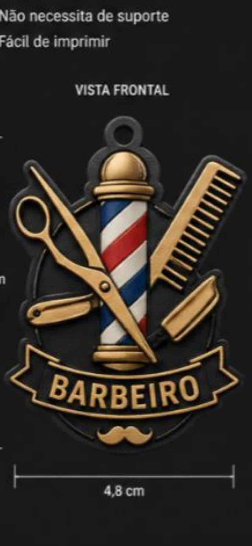 Barber Shop Sign free 3D printable STL