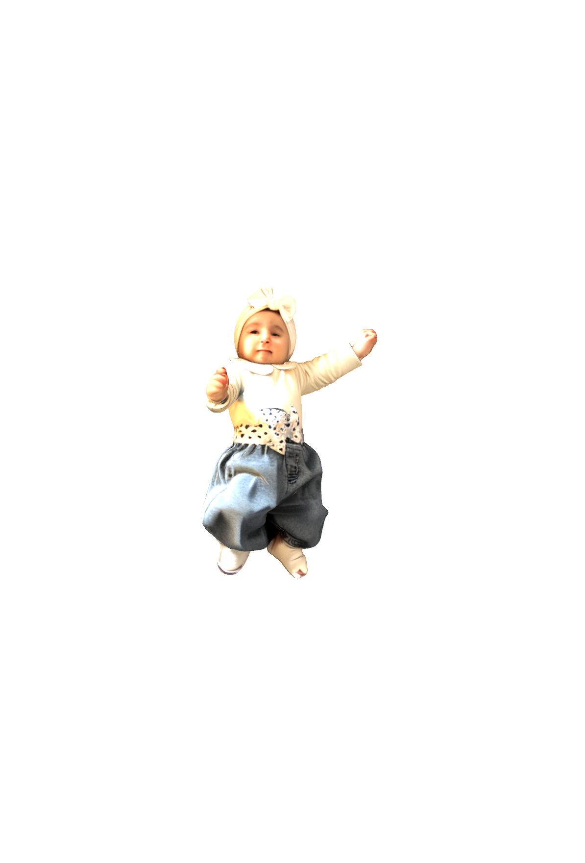 Baby in Denim Outfit free 3D printable STL
