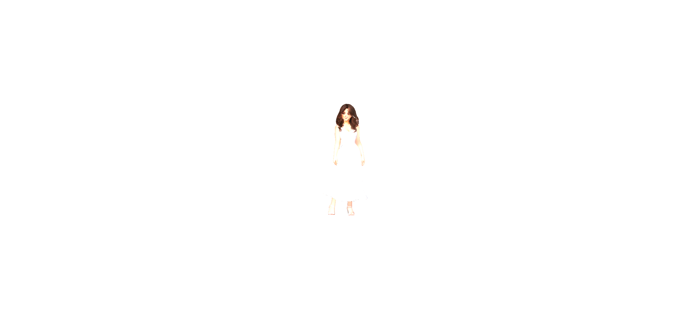 Stylish Young Woman Standing free 3D printable STL