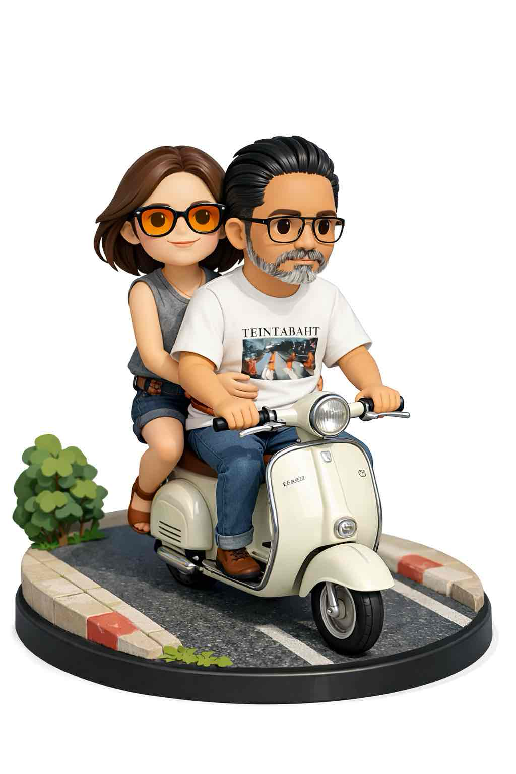 Couple on Vespa free 3D printable STL