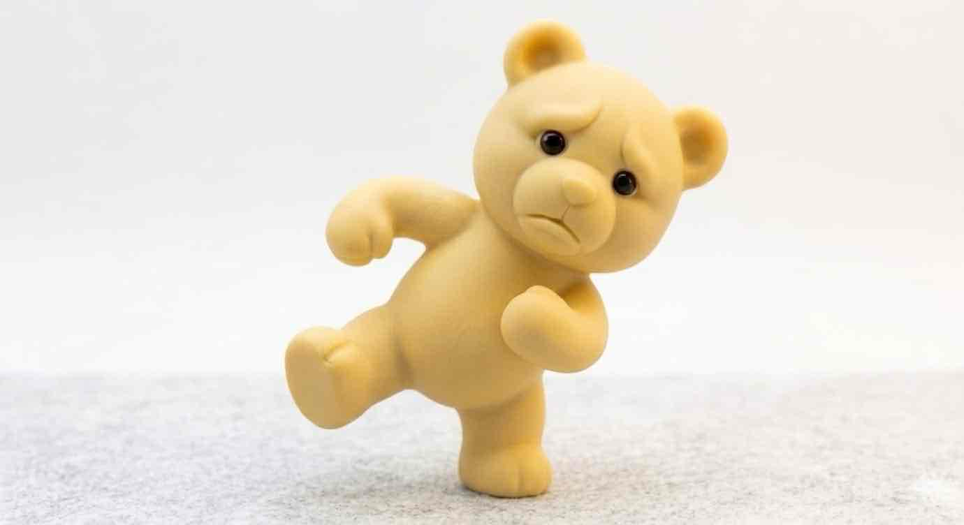 Sad Bear Figure free 3D printable STL