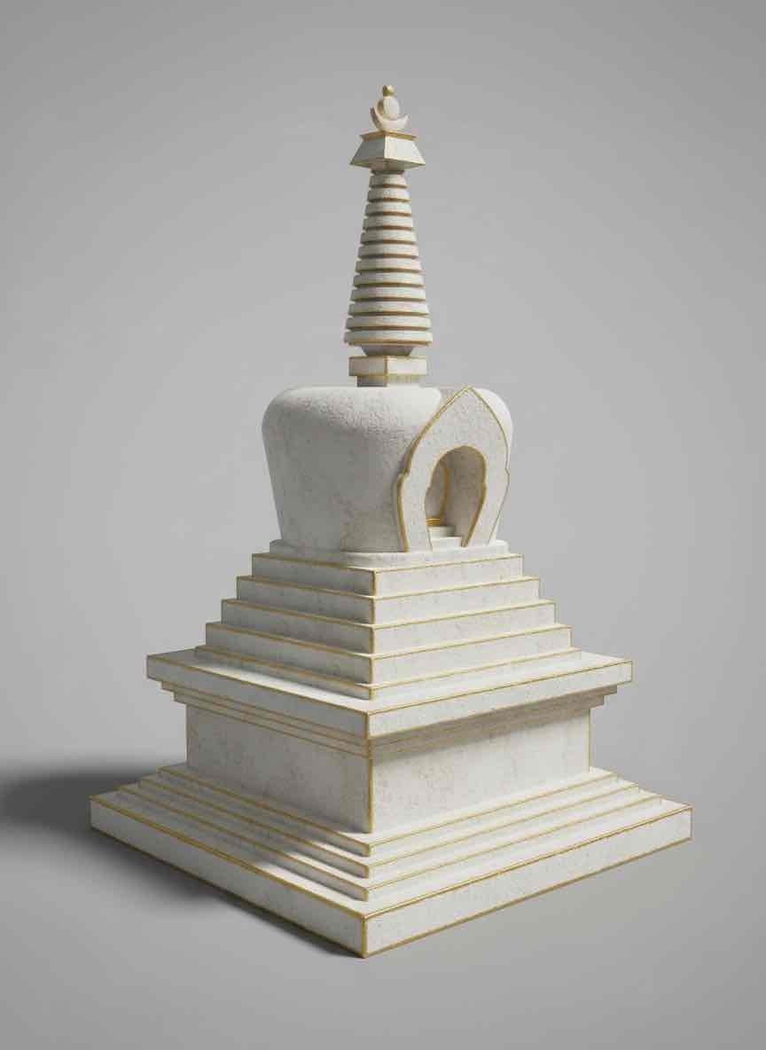 Buddhist Stupa Model free 3D printable STL