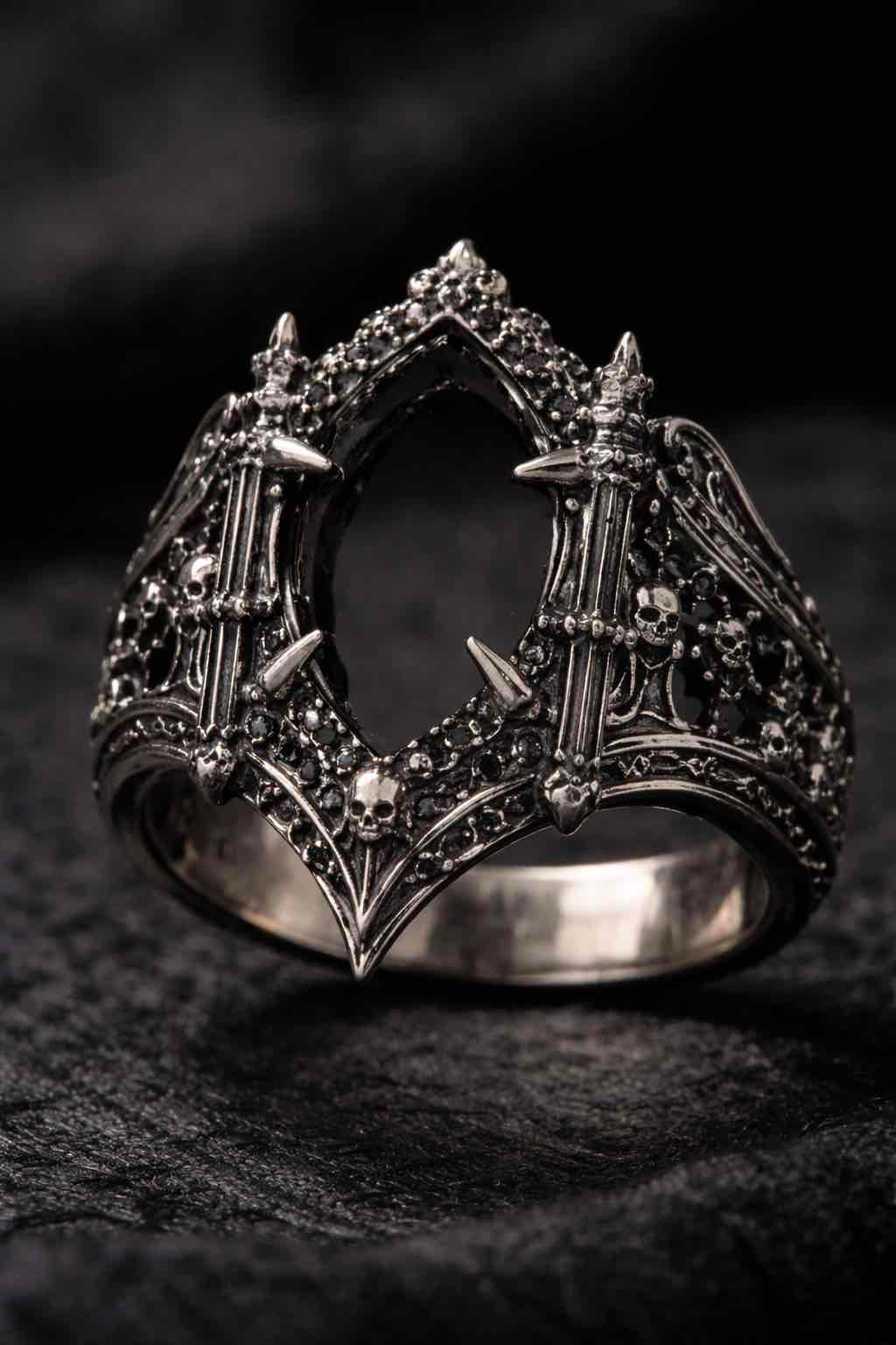 Gothic Silver Ring free 3D printable STL