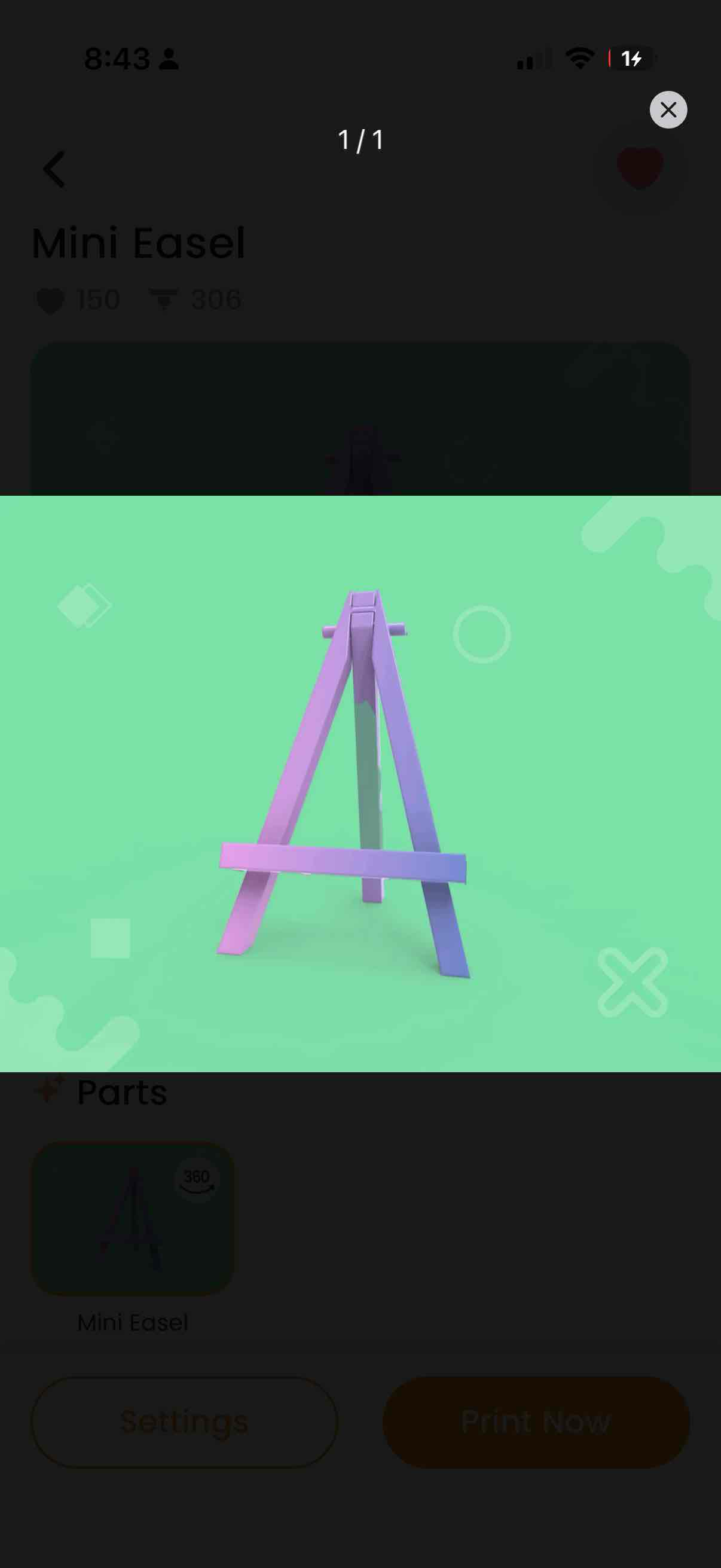 Mini Easel Stand free 3D printable STL