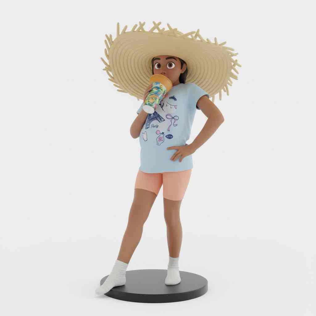 Summer Girl Figure free 3D printable STL