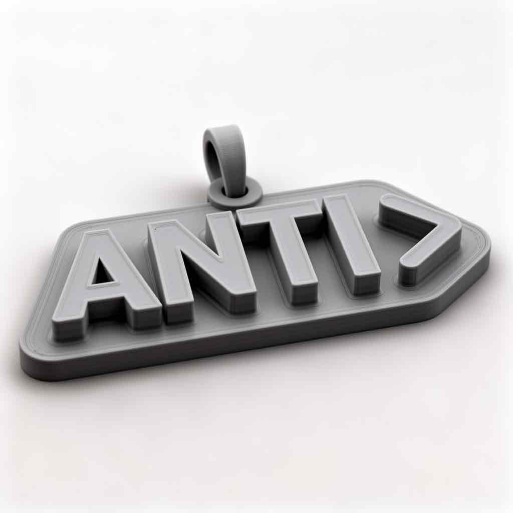 Anti Sign Pendant free 3D printable STL