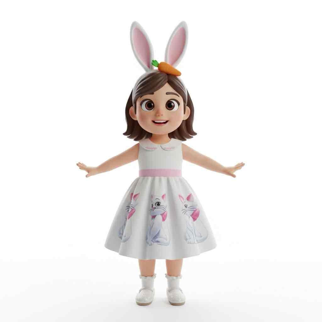 Easter Bunny Girl Figure free 3D printable STL
