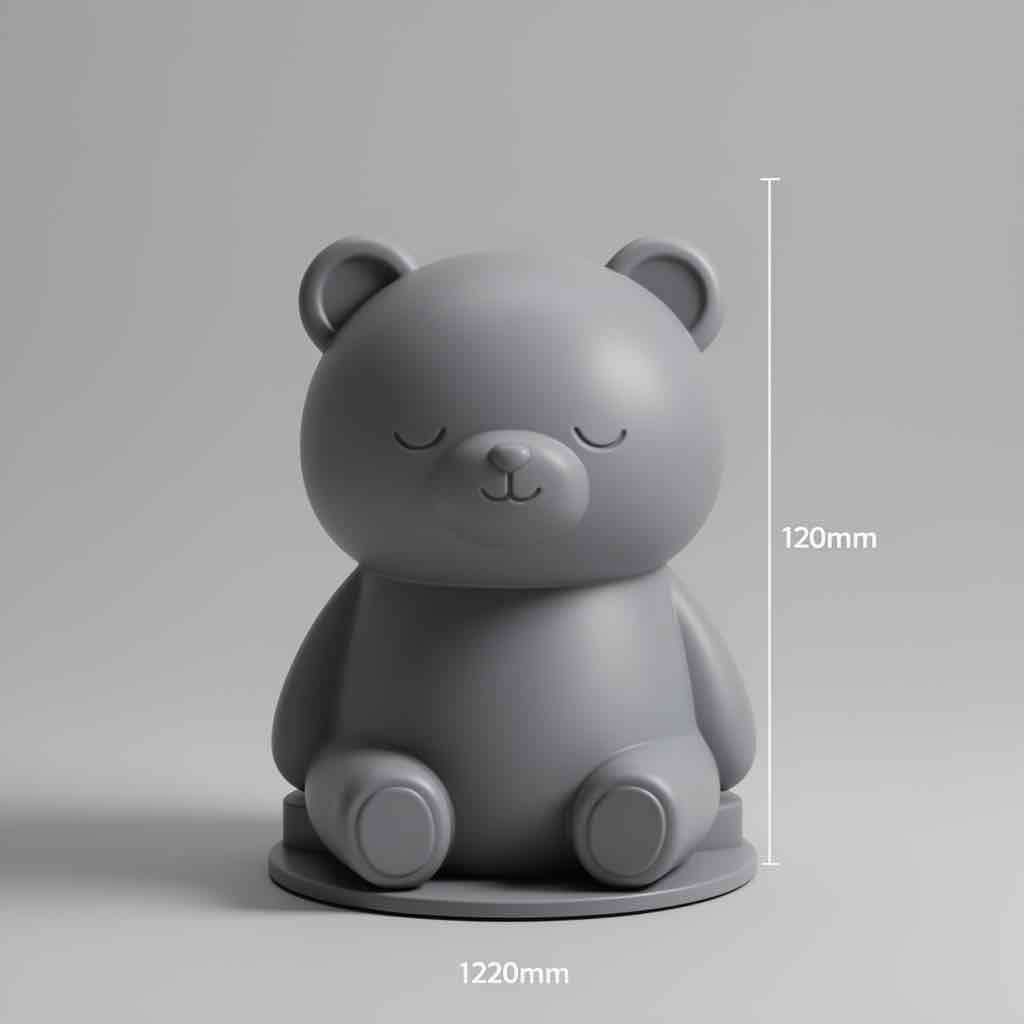 Cute Sitting Bear free 3D printable STL