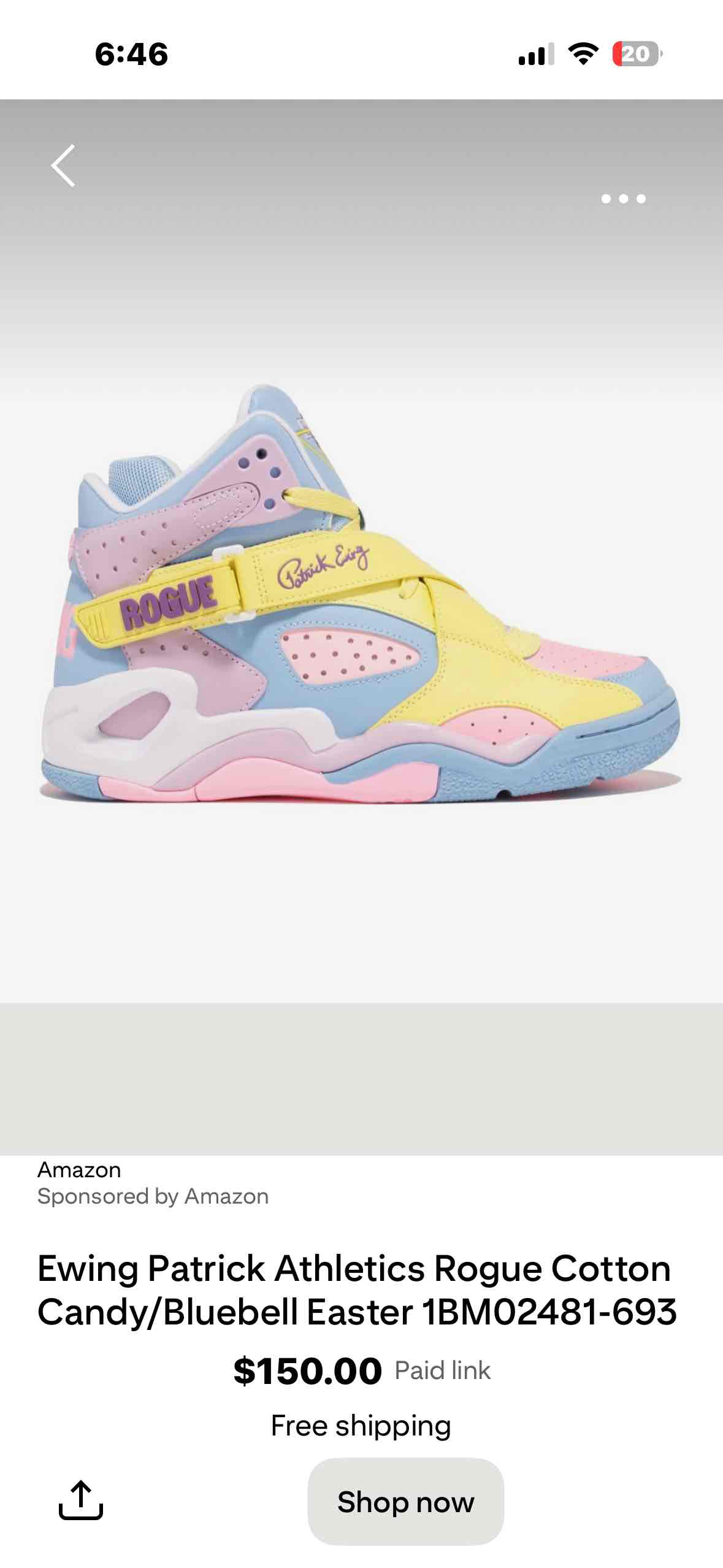 Ewing Rogue Sneakers free 3D printable STL