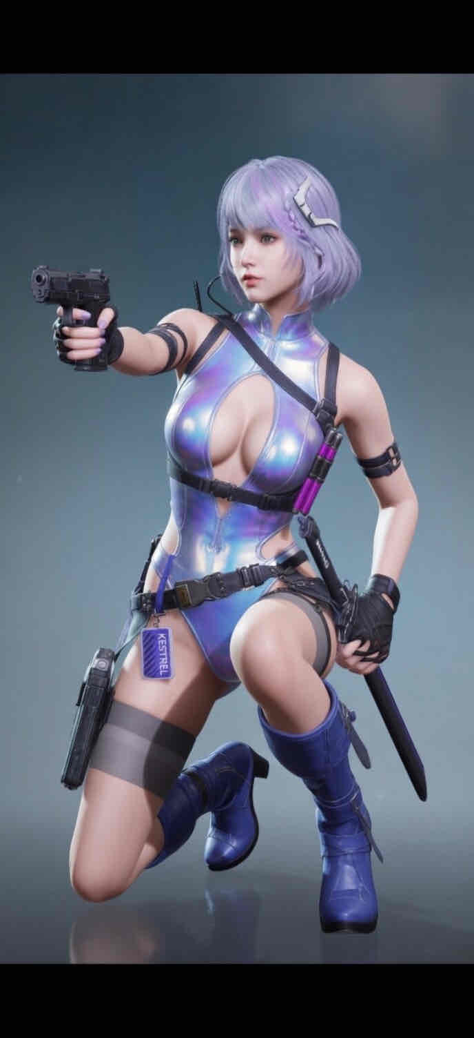 Cyberpunk Female Soldier free 3D printable STL