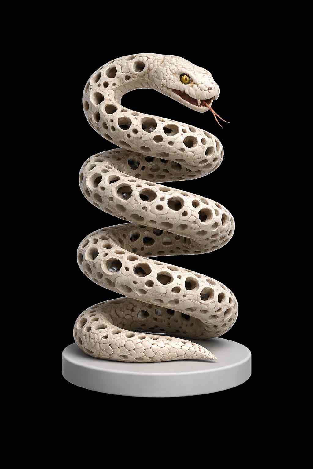 Spotted Python Sculpture free 3D printable STL