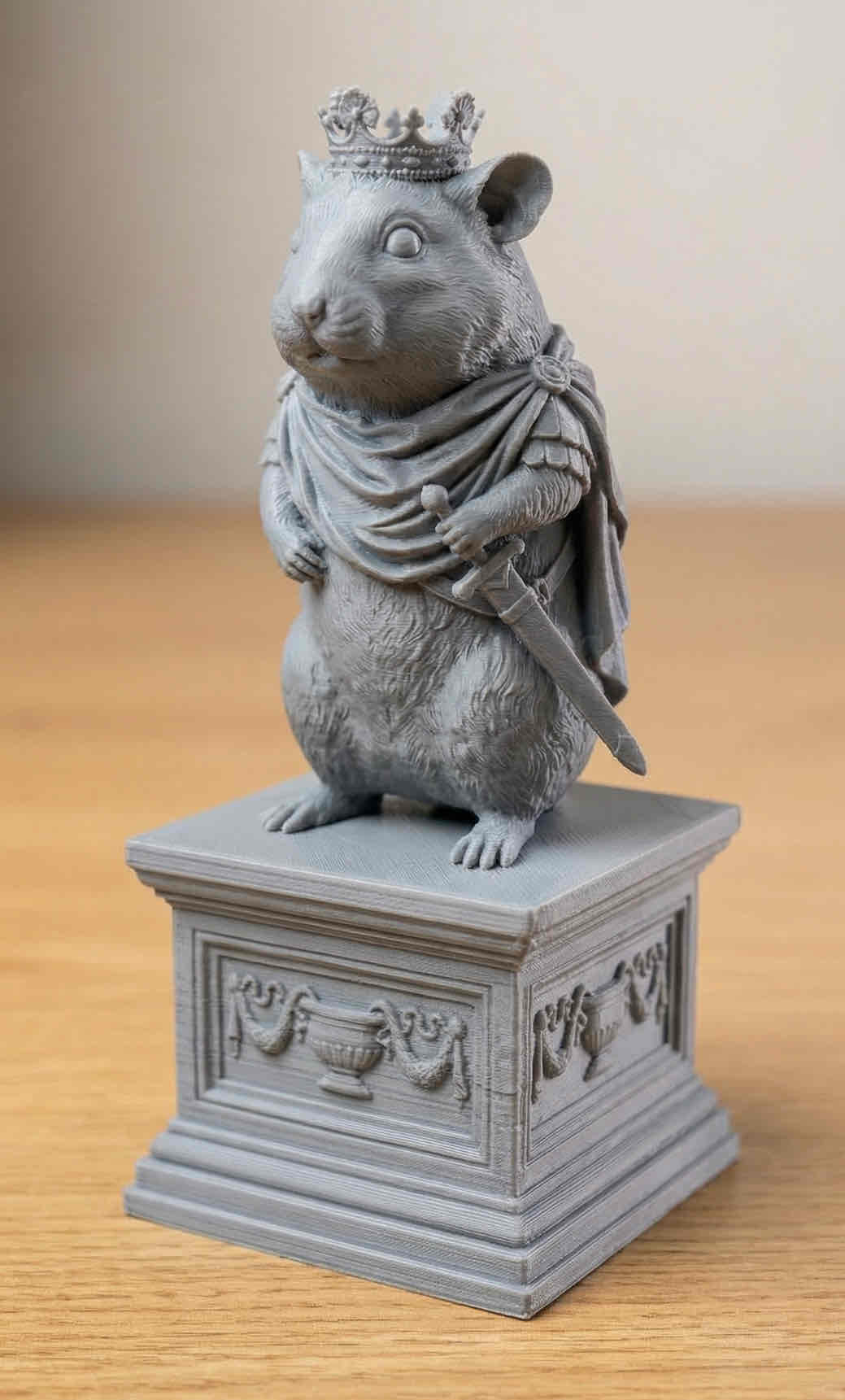 Royal Guinea Pig Statue free 3D printable STL