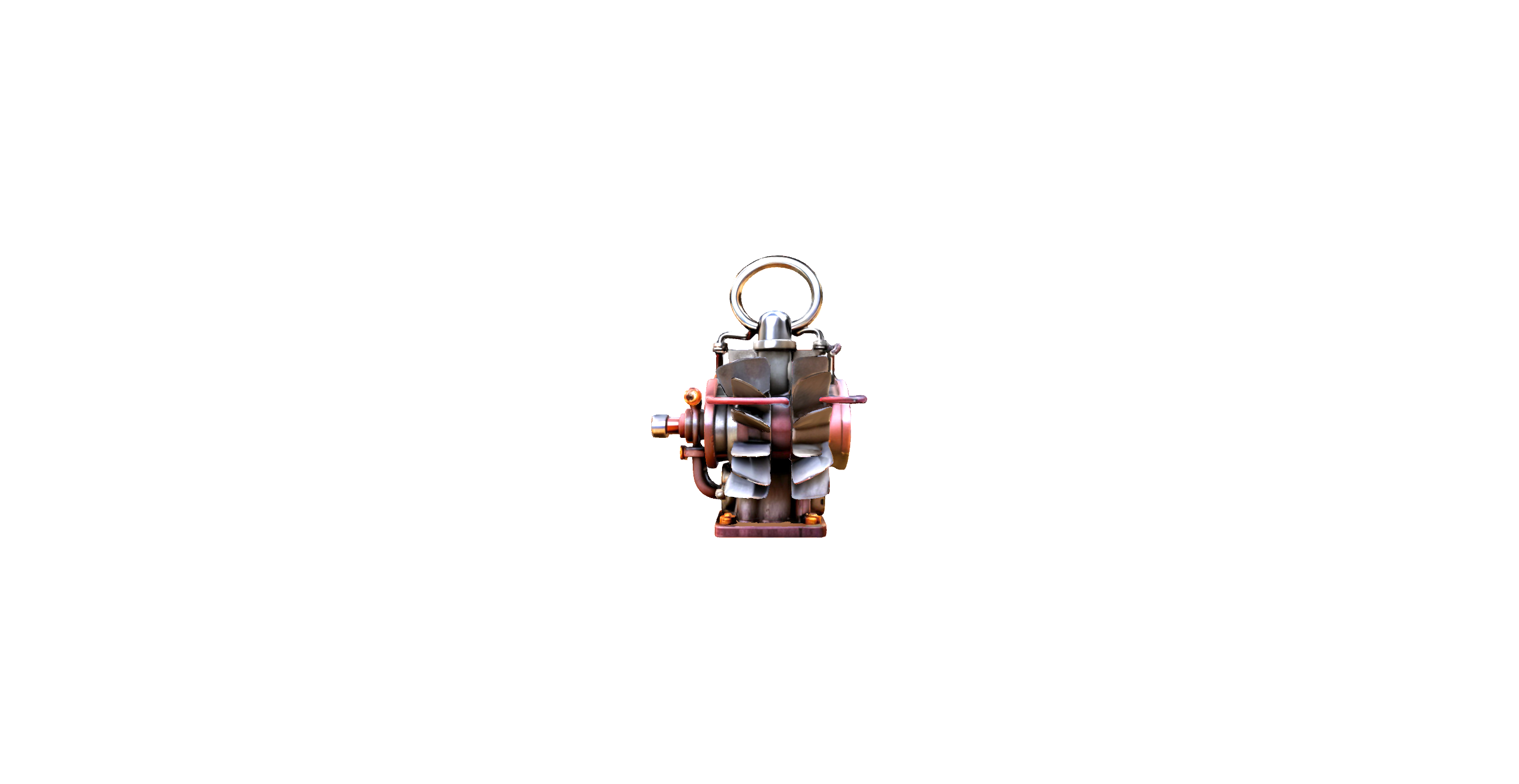 Industrial Gas Turbine Model free 3D printable STL