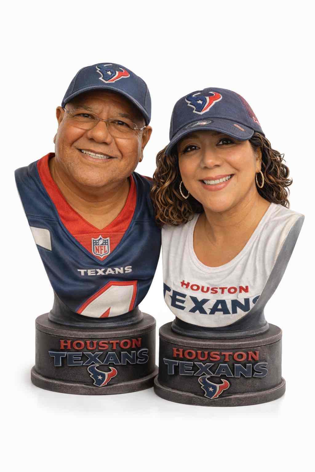 Houston Texans Fan Busts free 3D printable STL