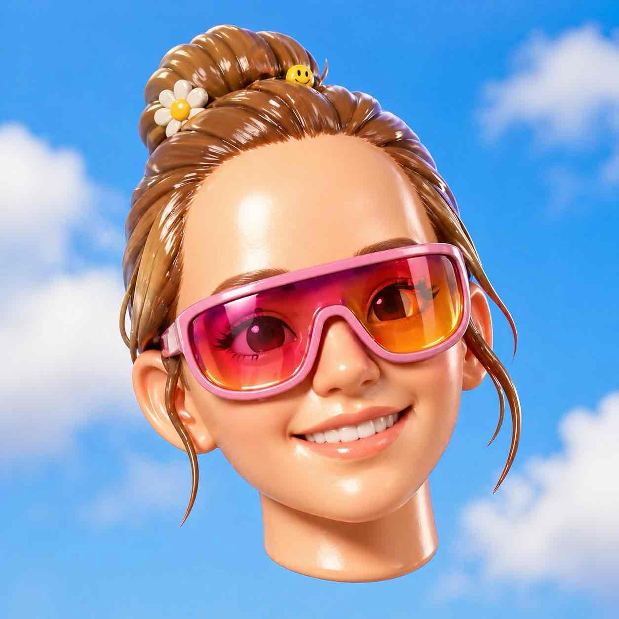 Stylized Female Head free 3D printable STL