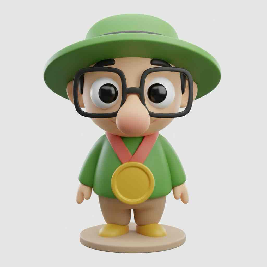 Green Hat Character Figure free 3D printable STL