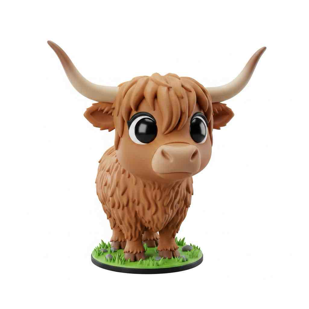Highland Cow Figurine free 3D printable STL