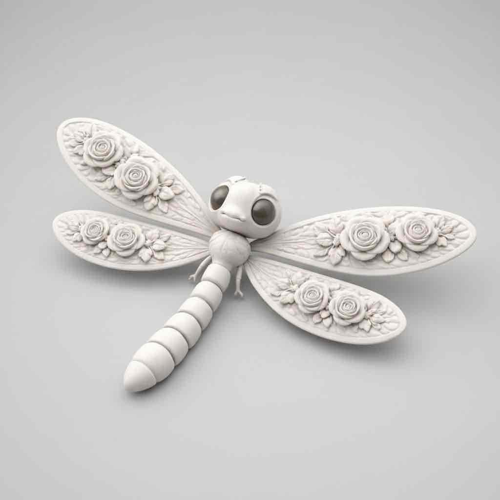 Decorative Dragonfly Sculpture free 3D printable STL