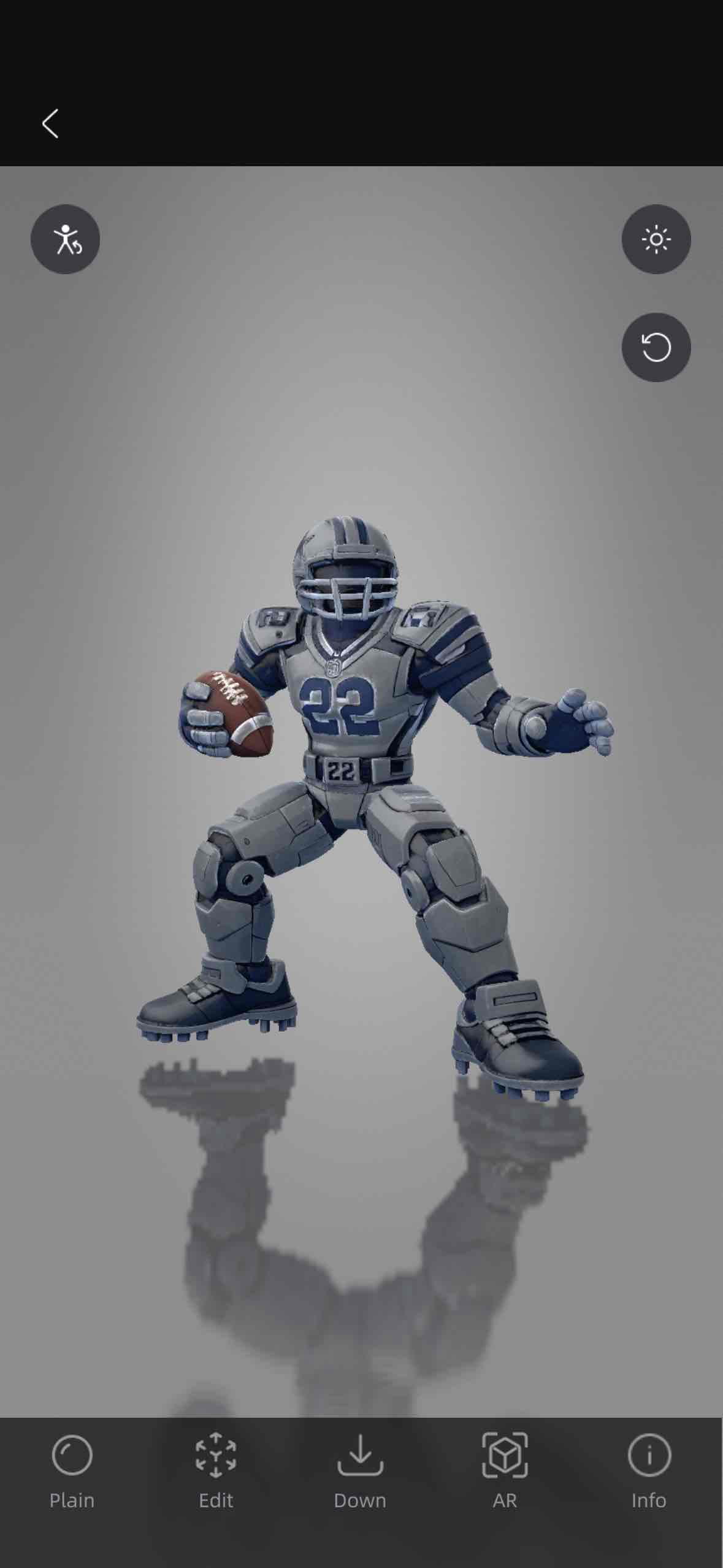 American Football Robot Figure free 3D printable STL