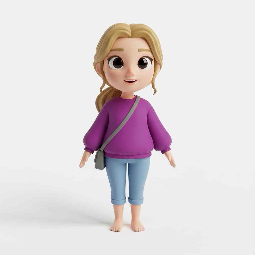 Cute Cartoon Girl Model free 3D printable STL